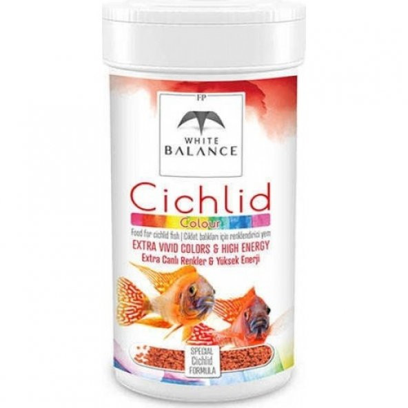 White Balance Cichlid Colour Ciklet Balık Renk Yemi 100ml