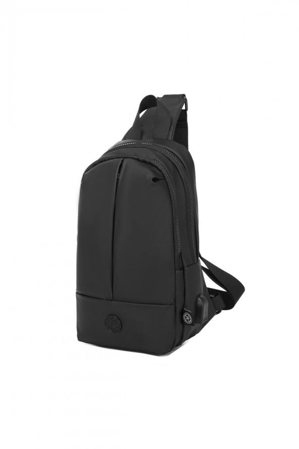 Gumi Kumaş Uniseks Bodybag Omuz Çantası 8655 Siyah - 3