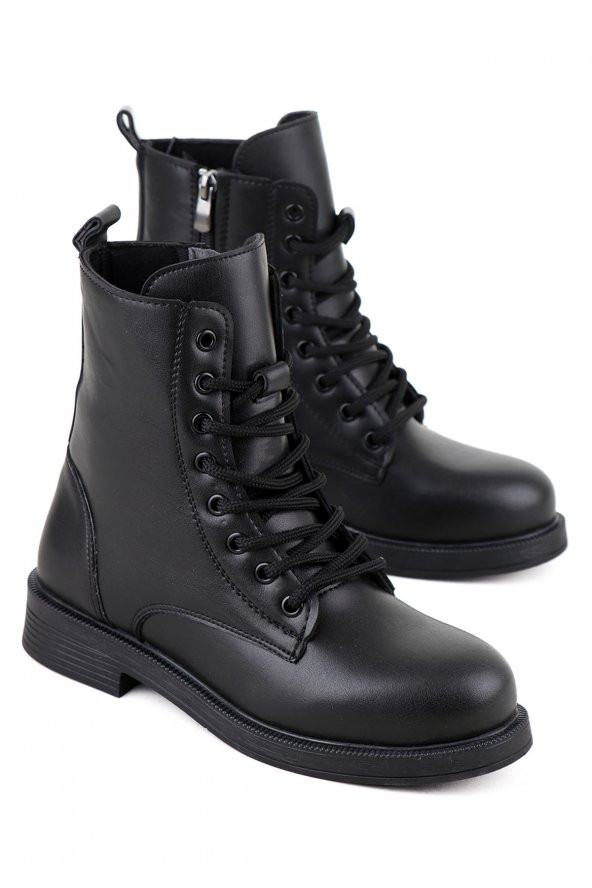 Vojo 0307 Rahat Taban Fermuarlı Kadın Bot 2 Renk