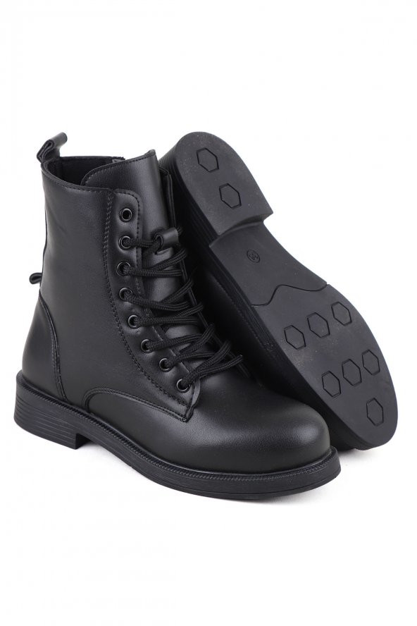 Vojo 0307 Rahat Taban Fermuarlı Kadın Bot 2 Renk - 2