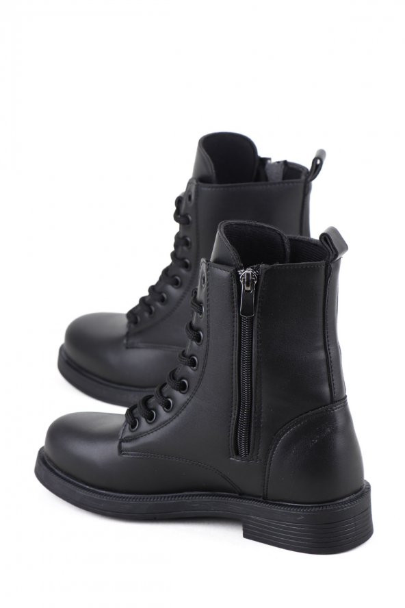 Vojo 0307 Rahat Taban Fermuarlı Kadın Bot 2 Renk - 5