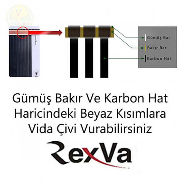 Karbon Isıtıcı Film 50x80 Cm Hazır Kablolu Fişli Kafes Kümes Zemin Ofis Oda Ayak Isıtıcı - 5