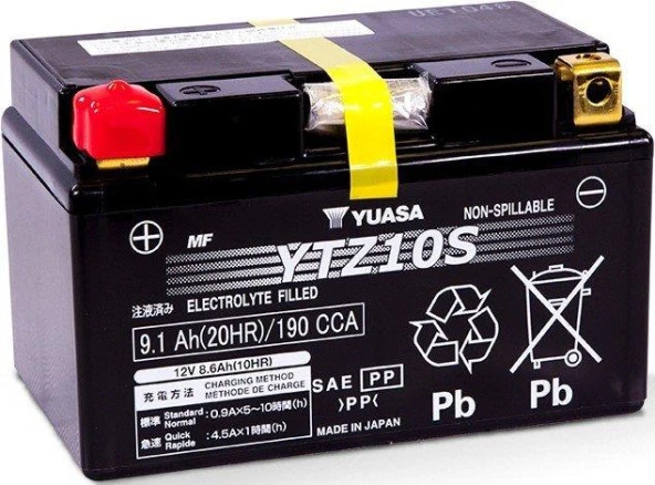 YUASA YTZ10S (WC) AKÜ 12V 9.1AH 190A - 1