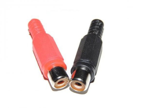RCA Dişi Jack Kırmızı+Siyah