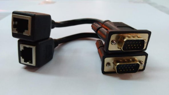 VGA RJ45 Extender Kablo 15 cm - 1 Çift
