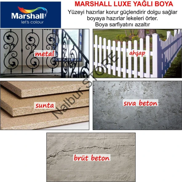 Marshall Luxe Parlak Yağlı Boya Beyaz 0.75 Lt (1 KG) - 3