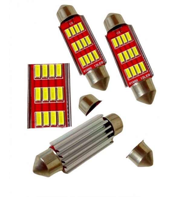 Sofit Led Beyaz 12 Volt - 24 Volt Uyumlu Canbus Soğutuculu 41 mm - 4
