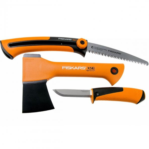 Fiskars X5 Balta, Testere ve Bıçaklı Kamp Seti