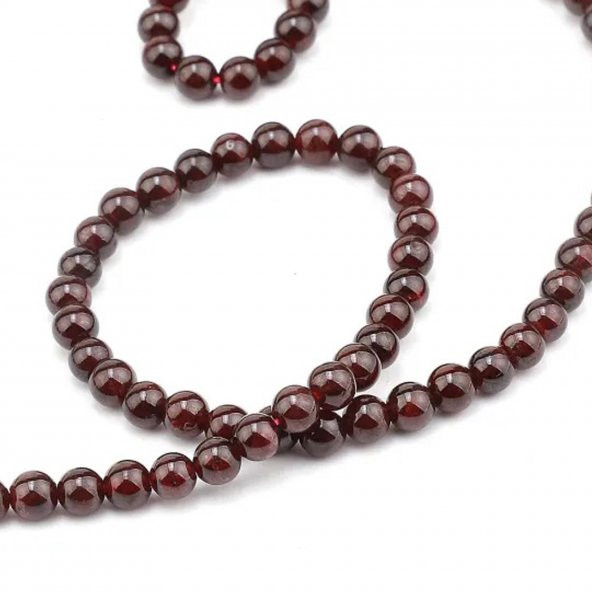 Pigado Hakiki Doğaltaş Granat Taşı Unisex Bileklik - 2