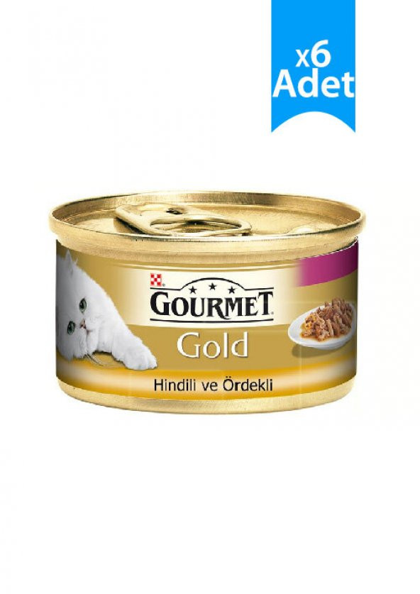 Gourmet Gold Hindili Ördekli Kedi Konservesi 85 Gr 6 Adet