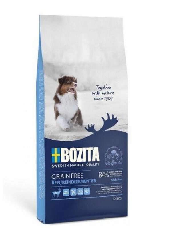 Bozita Tahılsız Ren Geyikli Yetişkin Köpek Maması 12.5 Kg