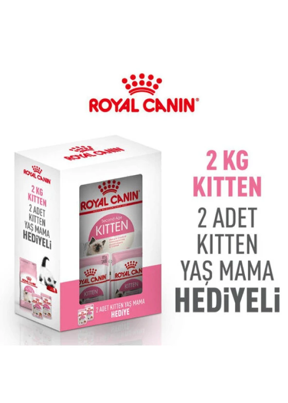 Royal Canin Box Kitten Yavru Kedi Maması 2 Kg + 2 Adet Kitten Yaş Mama Hediyeli