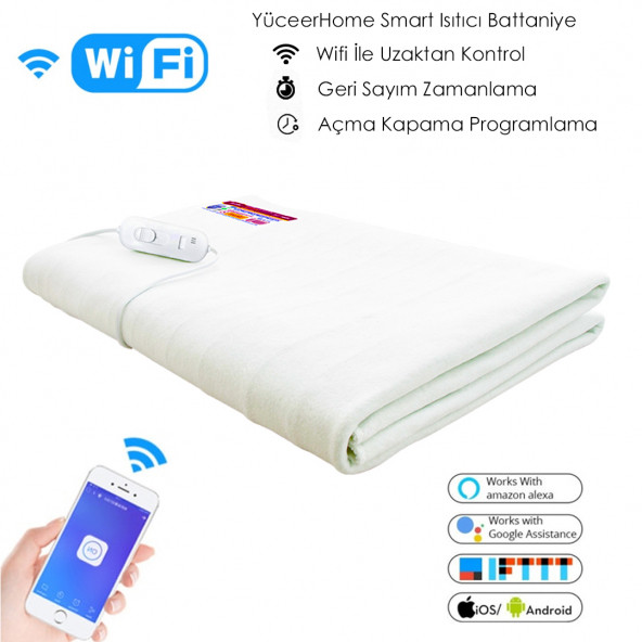 Akıllı Elektrikli Battaniye Wifi Uzaktan Kontol Smart Akıllı Yatak Isıtıcı Alt Battaniye