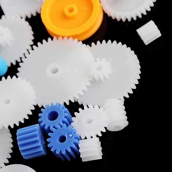 85 Parça Plastik Dişli Seti (Oyuncak - Tekerlek - Mil - Çark) - Resim 4