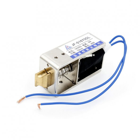 JF-S1670DL Solenoid Kilit DC 12V 2.4A 28W 40N Elektrikli Manyetik Kapı Depo Kasa Kilidi 10mm Dil - 2