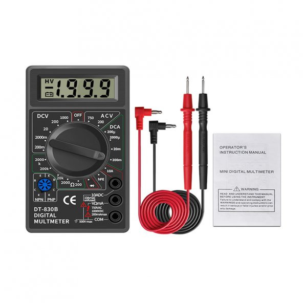 DT830B Multimetre Dijital Ölçü Aleti Avometre Voltmetre Ampermetre - 2