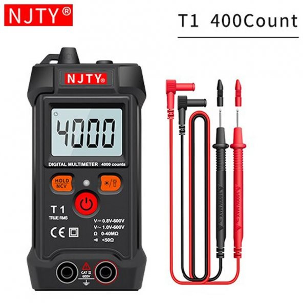 NJTY T1 Dijital Multimetre True RMS NCV 600V Mini Cep El Tipi Voltmetre - 8