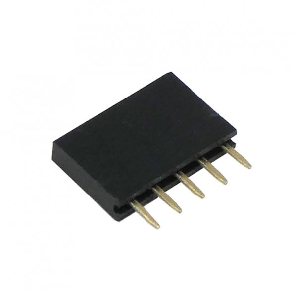 5 Pin Tek Sıra Dişi Header 180 Derece 1x5 Pin 2.54mm Soket Konnektör - 8