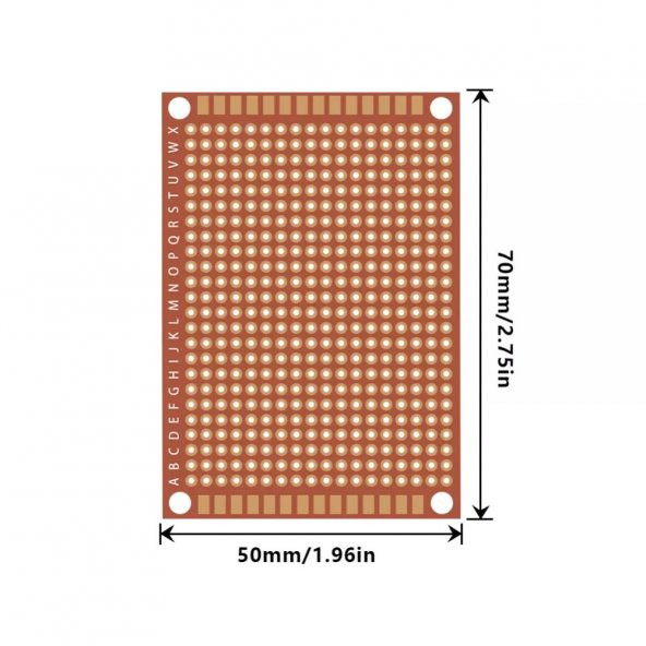 5x7cm Pertinaks Proto Pcb 18x24  432 Adet Bakır Delik 2.54mm - Resim 4