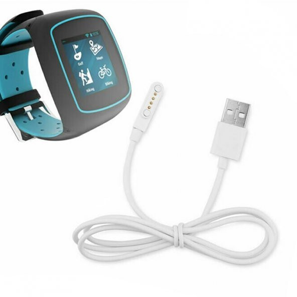 Usb 4 Pin Pogo Kablo Akıllı Saat Manyetik Sabitleyici Şarj Kablosu USB 2.0 - 5