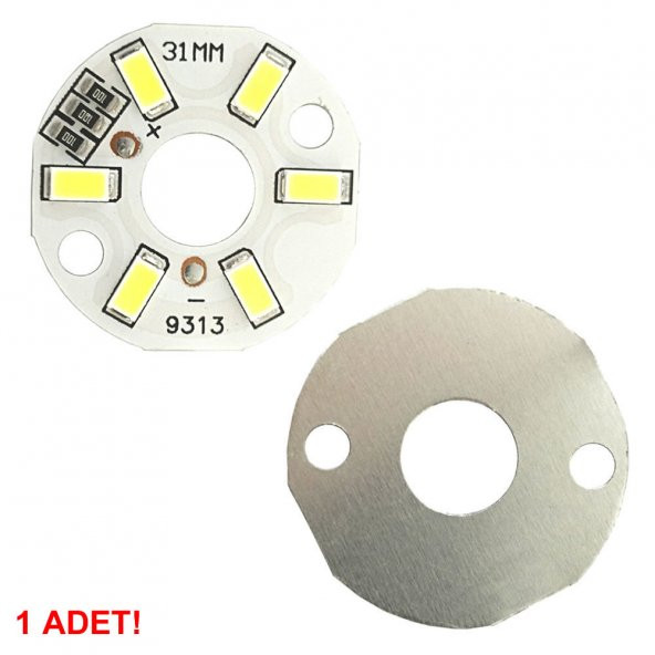5730 5V 3W 32mm Beyaz Led Modül Aluminyum Pcb 6 Led Lamba Aydınlatma - Resim 3