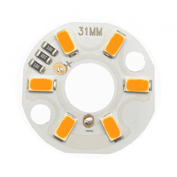 5730 5V 3W 31mm Sarı Led Modül Aluminyum Pcb 6 Led Lamba Işık - 2