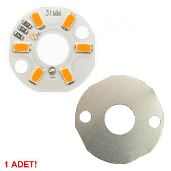 5730 5V 3W 31mm Sarı Led Modül Aluminyum Pcb 6 Led Lamba Işık - 4