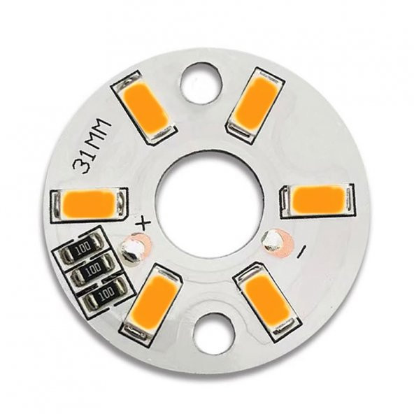 5730 5V 3W 31mm Sarı Led Modül Aluminyum Pcb 6 Led Lamba Işık - 6
