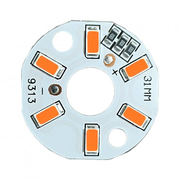 5730 5V 3W 31mm Sarı Led Modül Aluminyum Pcb 6 Led Lamba Işık - 8
