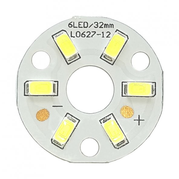 5730 12V 3W 32mm Beyaz Led Modül Aluminyum Pcb 6 Led Lamba Aydınlatma - 2