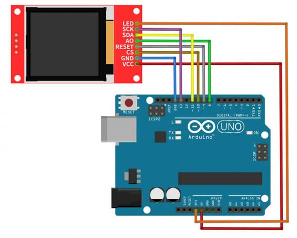 1.8 inch LCD TFT Modül QVGA 128x160 Pixel 1.8 inch 8 Pin SPI Seri Ekran - 5