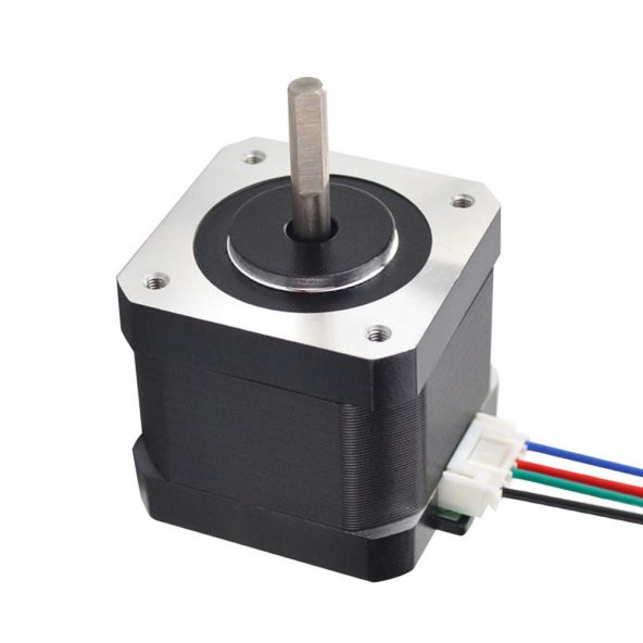 Nema17 Step Motor 1.5A 4Ncm 3D Yazıcı Printer CNC Robotik 1.8 Derece Step Adım Açı 4 Tel 2 Faz D Tip
