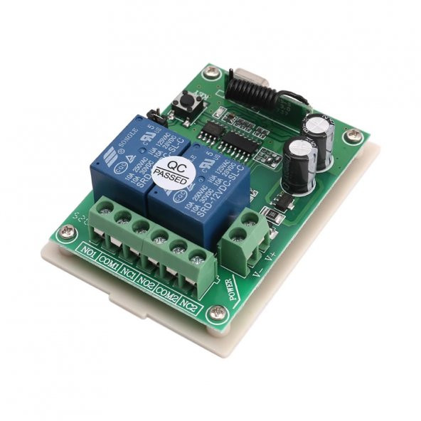 433Mhz RF 2 Kanal Röle Modül DC 12V Kablosuz Motor Pompa Fan Lamba Perde