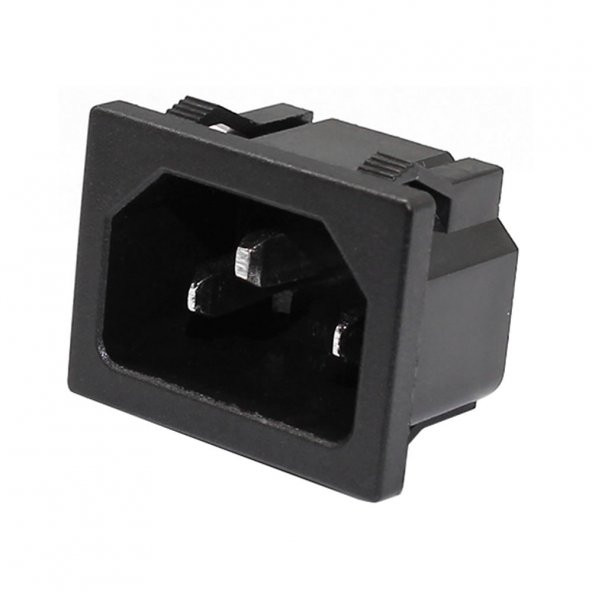 220V 15A AC Erkek Power Giriş Soketi C14 3 Pin Panel Montaj Tip ürün görseli