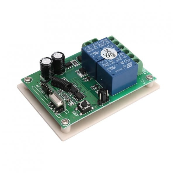 433Mhz RF 2 Kanal Röle Modül DC 12V Kablosuz Motor Pompa Fan Lamba Perde - 2