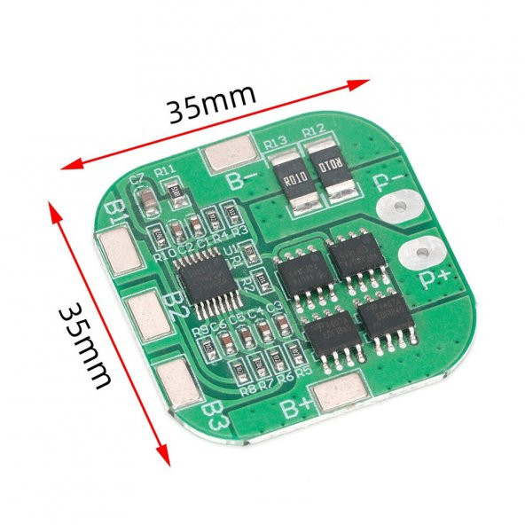 Li-ion 18650 16.8 V 4S 20 A Lityum Batarya BMS Koruma Kartı - Resim 8