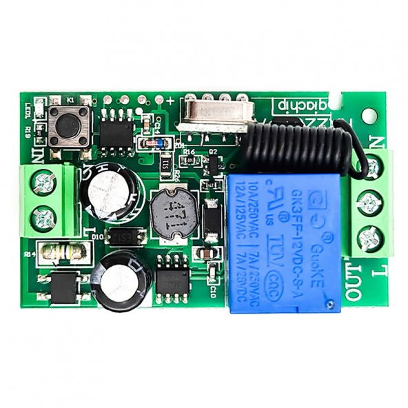 433Mhz RF 1 Kanal Röle Modül AC 220V Kablosuz Pompa Fan Lamba Perde - Resim 3