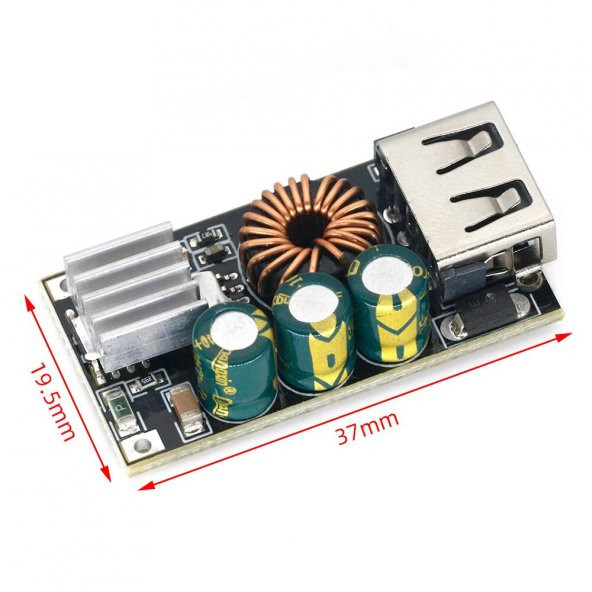 QC3 Hızlı Şarj Modülü DC 10-32V 24W to 5V Usb Voltaj Düşürücü Cep Telefonu Apple Android - Resim 2