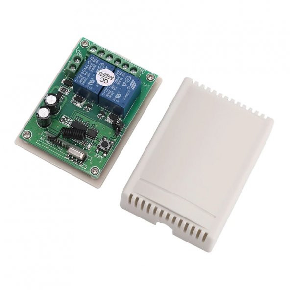 433Mhz RF 2 Kanal Röle Modül DC 12V Kablosuz Motor Pompa Fan Lamba Perde - 3