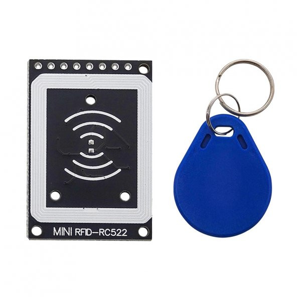 13.56Mhz RFID Okuyucu Modül+Kart+Anahtarlık Mini NFC Manyetik Kart Etiket Okuyucu Personel Takip - Resim 2