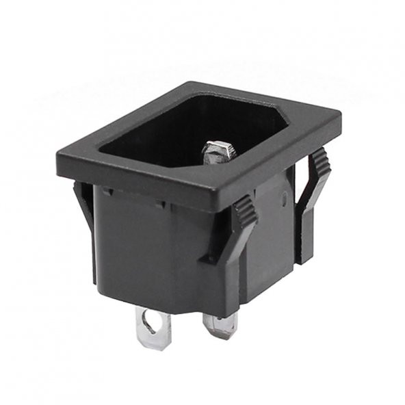 220V 15A AC Erkek Power Giriş Soketi C14 3 Pin Panel Montaj Tip - Resim 4