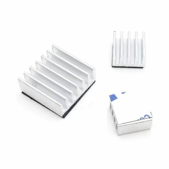 3 Adet Aluminyum Soğutucu Raspberry Pi Termal Yapıştırma Etiketli - Resim 3