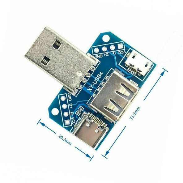 USB to Type C Micro Usb Erkek Dişi USB Port Konnektör Şarj Soket - 4