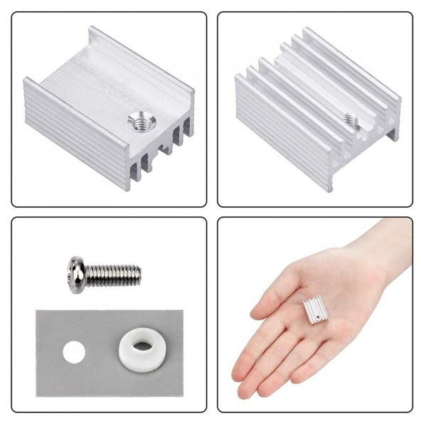 TO220 Aluminyum Soğutucu Set Radyatör Entegre Transistör Mosfet - 3