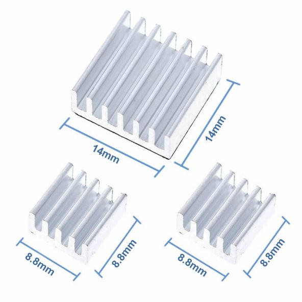 3 Adet Aluminyum Soğutucu Raspberry Pi Termal Yapıştırma Etiketli - Resim 4
