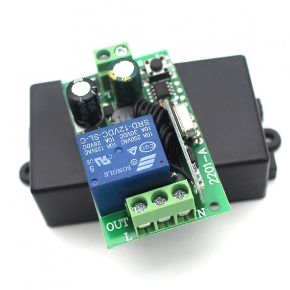 433Mhz RF 1 Kanal Röle Modül AC 220V Kablosuz Pompa Fan Lamba Perde - Resim 6