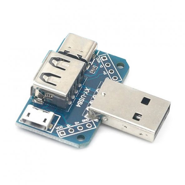 USB to Type C Micro Usb Erkek Dişi USB Port Konnektör Şarj Soket - 5