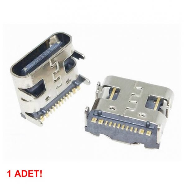 Type-C Usb Soket 16 Pin Smd USB 3.1 Cep Tel. Konnektör Şarj Dişi - 5
