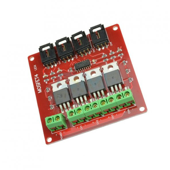 24V 5A 4 Kanal PWM Kontrollü Mosfet Selenoid Motor Valf Anahtar - 7