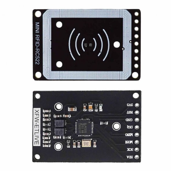 13.56Mhz RFID Okuyucu Modül+Kart+Anahtarlık Mini NFC Manyetik Kart Etiket Okuyucu Personel Takip - Resim 7